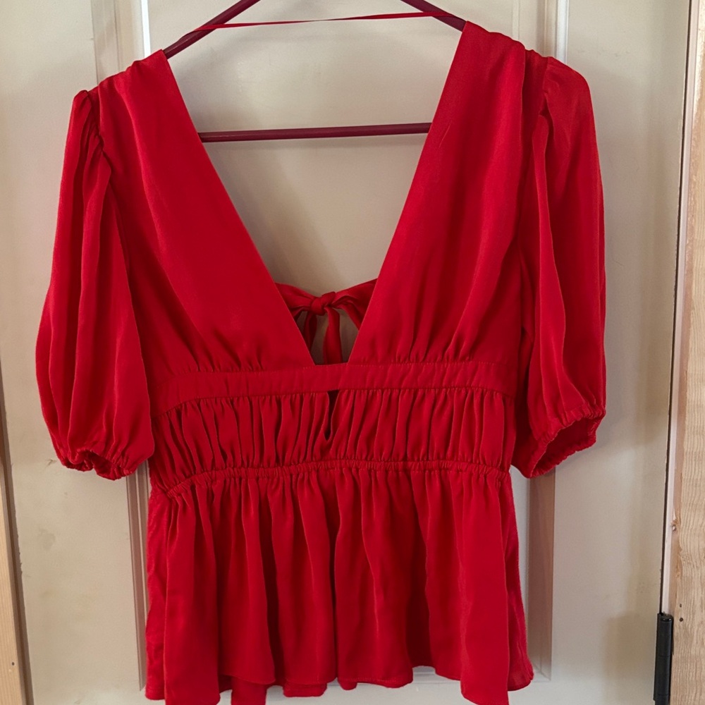 Dolan Scarlet V-Neck Blouse